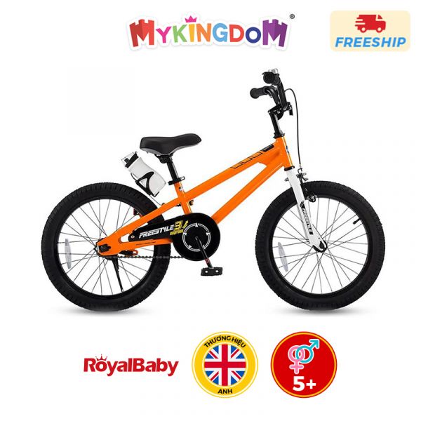 Xe đạp trẻ em RoyalBaby Freestyle 18 inch Màu Cam